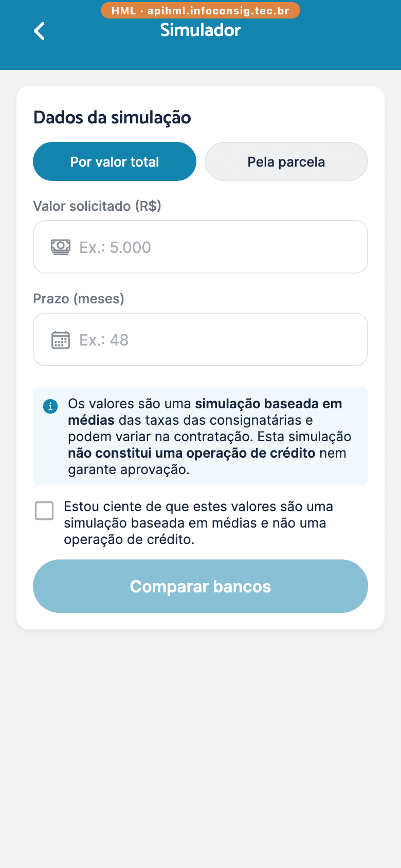 Simulador de empréstimo